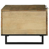 Coffee Table Brown and Black 100 x 54 x 40 cm Solid Acacia wood 4017948