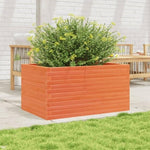Garden Planter Wax Brown 90x60x46 cm Solid Wood Pine 3282456