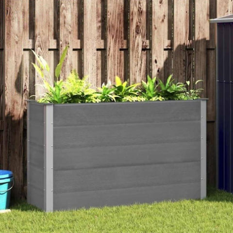 Garden Raised Bed WPC 150x50x91 cm Grey 43608