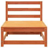 Garden Sofa Armless with Footstool Wax Brown Solid Wood Pine 837960