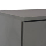 Sideboard High Gloss Grey 71x35x80 cm Engineered Wood 283717