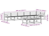 Outdoor Sofa Set 8 pcs Natural Solid Acacia Wood 3366557