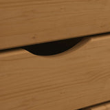 Rolling Cabinet Honey Brown Solid pine wood, engineered wood, plastic 355897