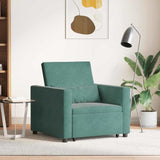 Pull out Sofa Bed Single Dark green 90 x 165 x 87 cm Velvet 42002699