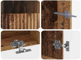 5 Piece LED TV Cabinet Old Wood Engineered Wood 3416606