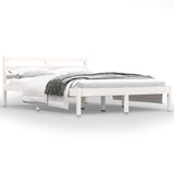 Bed Frame without Mattress 135x190cm White Double 810406