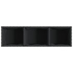 ZNTS Garden Planters with 3 Pots 2 pcs Black 105x30x32 cm Poly Rattan 3210522