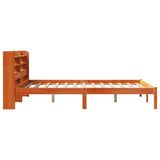 Bed Frame with Headboard without Mattress Wax Brown 135x190 cm 3306554