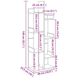 Book Cabinet Artisan Oak 48x25.5x140 cm Engineered Wood 856695