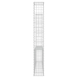 U-shape Gabion Basket with 2 Posts Iron 140x20x150 cm 151282
