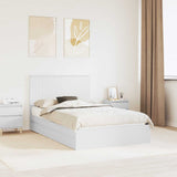 Storage Bed with Headboard White 120 x 190 cm Engineered Wood 3411229
