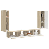 TV Wall Cabinet Set 4 pcs Sonoma Oak Engineered Wood 3408927