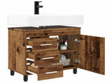 Bathroom Vanity Unit Old Wood 60 x 35 x 60 cm Engineered Wood 889383