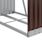 Log Holder Brown 80x45x190 cm Galvanised Steel 364570