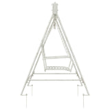 Swing Bench Steel 113 x 121.5 x 168 cm Antique White 3429261