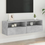 TV Wall Cabinet Concrete Grey 100x30x30 cm Engineered Wood 836888