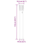 Outdoor Floor Lamps with Sensors 3pcs Silver 110cm Stainless Steel 4006368