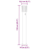 Outdoor Floor Lamps with Sensors 3pcs Silver 110cm Stainless Steel 4006368