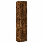 Slim Storage Cabinet Smoked Oak 50x42.5x225 cm Engineered Wood 3281305