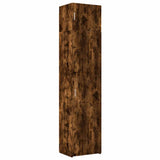 Slim Storage Cabinet Smoked Oak 50x42.5x225 cm Engineered Wood 3281305