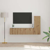 TV Cabinet Set Wall-mounted 3 pcs Artisan Oak Engineered Wood 3393404