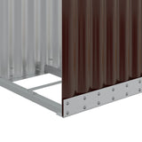 ZNTS Log Holder Brown 40x45x100 cm Galvanised Steel 364567