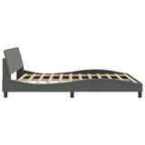 Bed Frame "Dover" Dark Grey 183x213 cm Fabric 373305