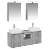 Bathroom Cabinet Set 5 pcs Grey Sonoma Engineered Wood 3406396