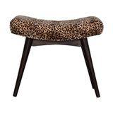 Leopard Print Curved Bench IN1712