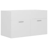 Sink Cabinet with Built-in Basin White Engineered Wood 3070829