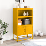 Highboard Mustard Yellow 68.5x38.5x123.5 cm Steel 846503