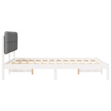 Bed Frame with Upholstered Headboard Light Grey 140 x 190 cm 877988