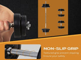 Dumbbell and Barbell Set with 65kg Adjustable Barbell Weights Set, for Home Gym - Black T3398P347580