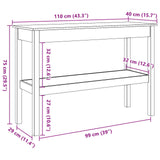 Console Table Wax brown 110 x 40 x 75 cm Solid pine wood 867148