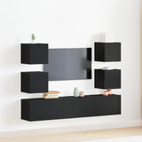 TV Cabinet 6 pcs Black 160 x 30 x 30 cm Engineered wood 3393418