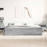 Bed Frame without Mattress Grey Sonoma 180x200 cm Super King 3203773