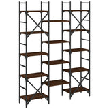 Bookshelf Brown Oak 127.5x28.5x172.5 cm Engineered Wood 838872