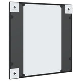 Wall Mirror Black 50x50 cm Square Iron 358634
