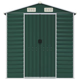 Garden Shed Green 191x640x198 cm Galvanised Steel 3188237