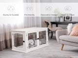 Dog Crate Furniture, Puppy Crate End Table, Pet Kennel House with 2 Doors for Medium and Small Dogs, T3398P349618