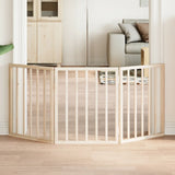 Dog Gate Foldable 3 Panels 150 cm Poplar Wood 352172