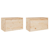 Wall Cabinets 2 pcs 60x30x35 cm Solid Pinewood 813446