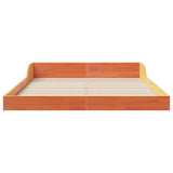 Bed Frame Wax Brown 120 x 200 cm Solid Pine Wood 873318