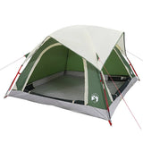 Camping Tent Cabin 4-Person Green Waterproof 4009452