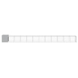 Chicken Cage with Run Light Grey 110x1221x110 cm Galvanised Steel 3189098