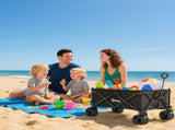 Folding Garden Trolley, Outdoor Wagon Cart with Carry Bag, for Beach, Camping, Festival, 120KG T3398P377574