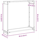 Firewood Rack Olive Green 90x28x90 cm Cold-rolled steel 864218