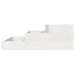 ZNTS Planter White 78x78x27 cm Solid Wood Pine 823907