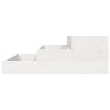 ZNTS Planter White 78x78x27 cm Solid Wood Pine 823907