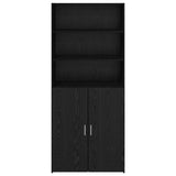 Highboard Black Oak 80 x 42.5 x 185 cm Engineered Wood 3402634
